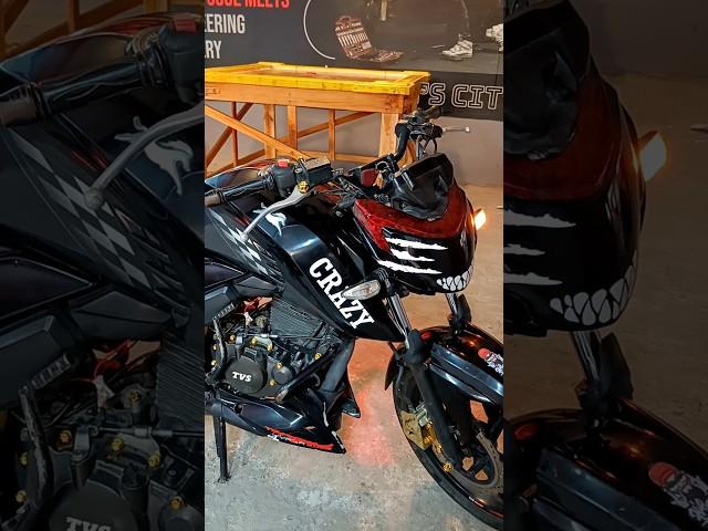 TVS Apache RTR 160 4V Text Cutting Modified #shorts #rtr1604v #modified #all #newtoyou #ajshohan