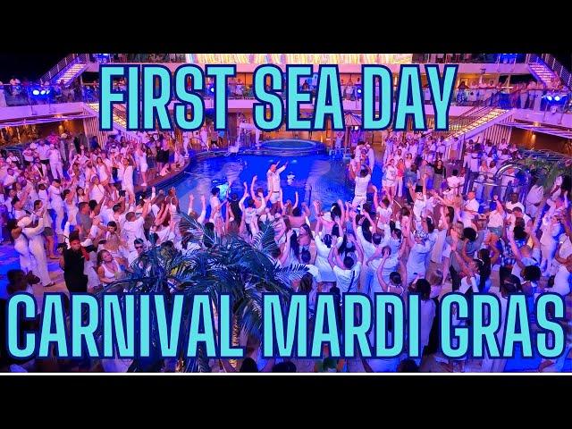 Join us for the first sea day of our Carnival Mardi Gras Cruise from Port Canaveral