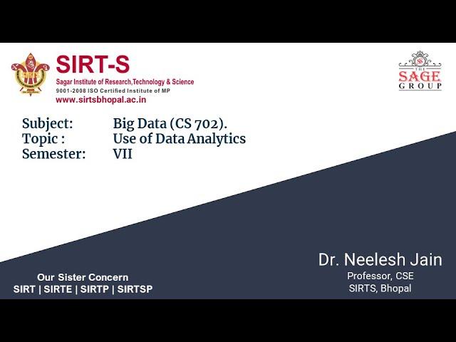 Data Analytics, Use and Types by Dr Neelesh Jain