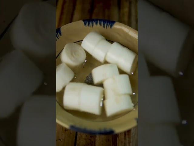 cooking banana tree trunks #food #cooking #chinesefood #shorts