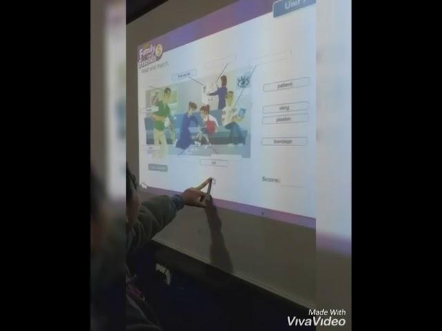 Presenting vocab on smartboard