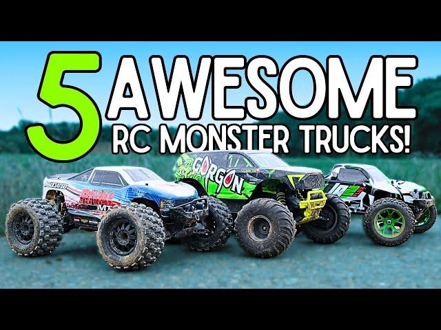 5 of THE BEST 1/10 RC Monster Trucks in 2024!