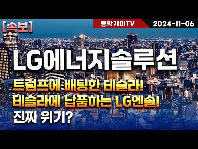 LG에너지솔루션-트럼프에 배팅한 테슬라! 테슬라에 납품하는 LG엔솔! 진짜 위기?