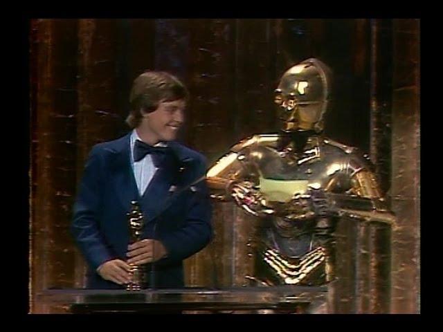 Mark Hamill, C-3PO and R2-D2 Present Special Sound Oscars for Close Encounters and Star Wars