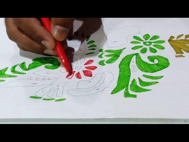 flower paintings | how to easy flower draw colour painting ideas tv #2