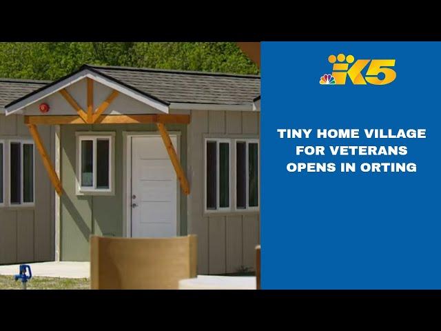 Tiny home village for military veterans opens in Orting