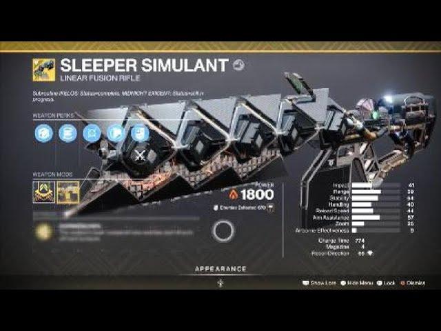 Sleeper Simulant Exotic Weapon & Catalyst – Destiny 2