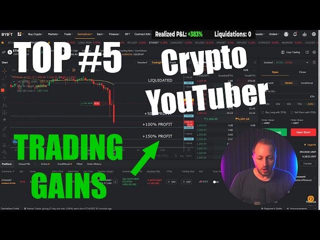 Top #5 YouTuber Live Crypto Trading Gains with Reactions!