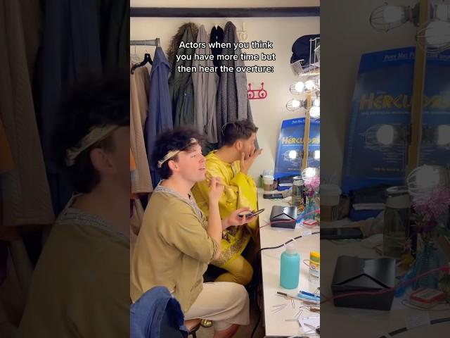 actors backstage when you think you have more time  #theatre #broadway #musical #actor