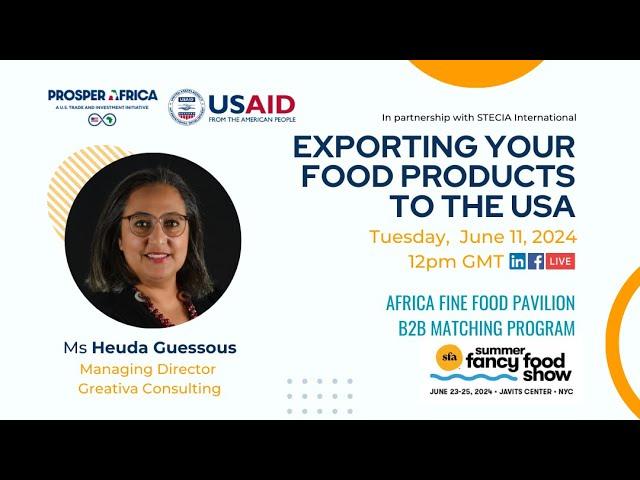 Exporting your Food products to the USA