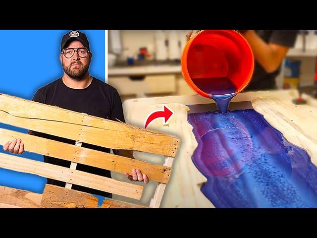 I Build A River Table from FREE Pallets….. will it sell?