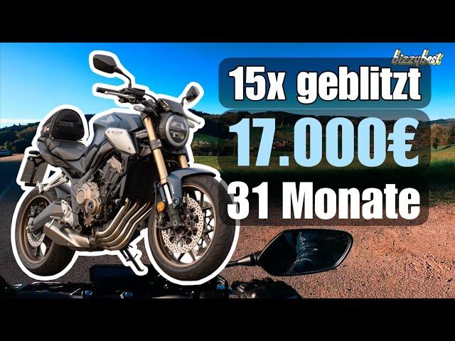 Kennzeichen am Vorderrad bald für alle Motorräder?17.000€ Strafe- zu schnell - Geblitzt