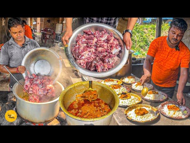 Dumka Most Viral Manoj Hotel Ka Khasi Mutton Chawal Thali Rs. 80/- Only l Dumka Street Food