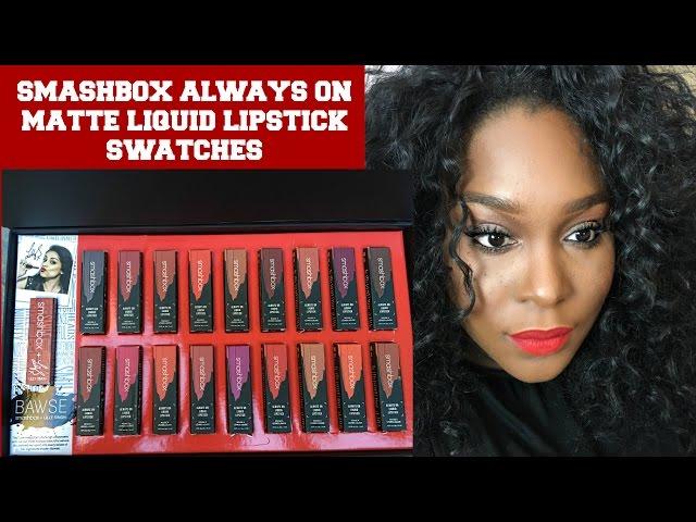 Smashbox Always On Liquid Lipstick Swatches | Try-On