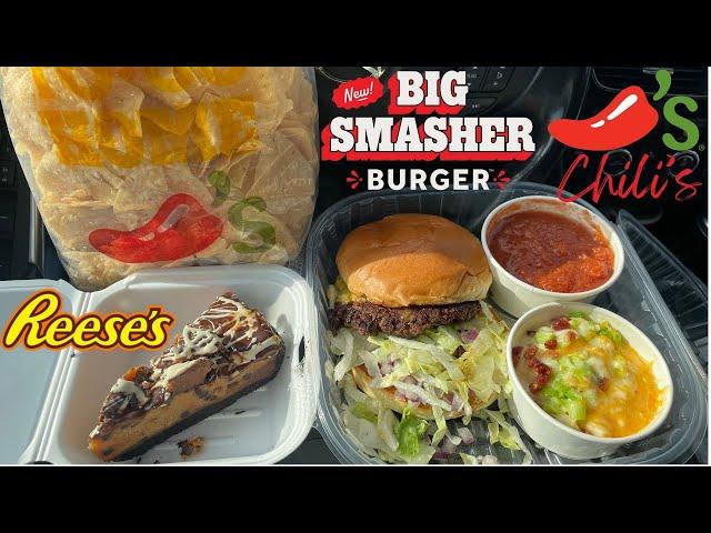 Chili’s Big Smasher Burger, Loaded White Cheddar Mac & Cheese, Peanut Butter Pie made with Reese’s