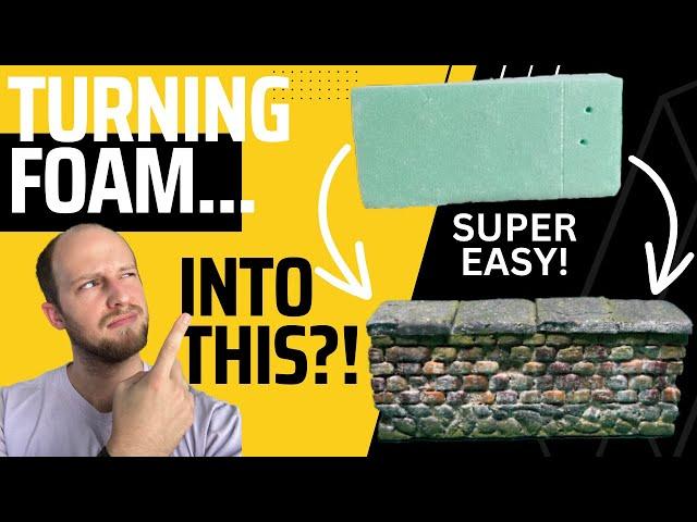 Carving Foam into the Most REALISTIC Brick & Stone Wall