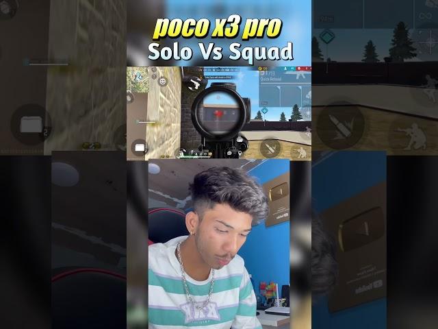 Solo vs squad free fire gameplay pyare gamer poco x3 pro phone is unstoppable 120hz 240hz display