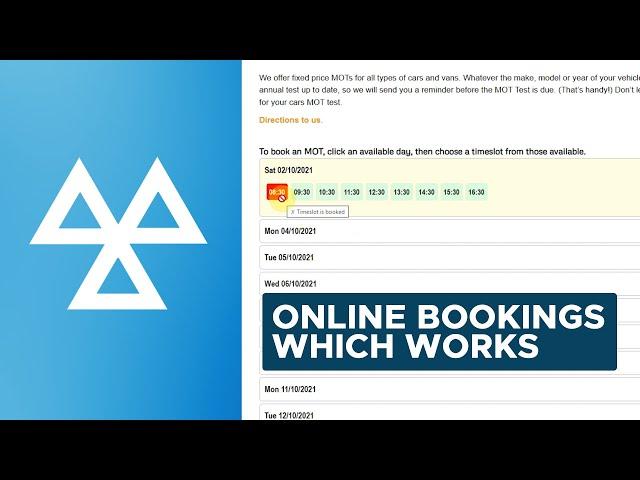 MOT Manager | Ep. 12 MOT Online Bookings, Customers Can Book In Seconds