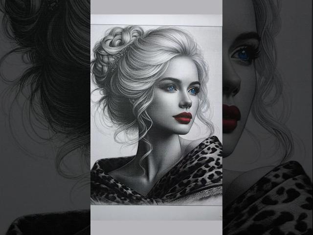 #art Unbelievable Portrait Transformation! Black & White to Vibrant Colors Art #satisfying