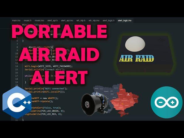 A Portable Air Raid Alert Device (built on ESP32 with a custom 3D printed case)