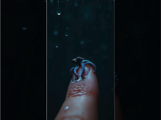 A Miniature Octopus That Fits on Your Fingertip! ️ #aianimals #animalshorts #tinyanimals