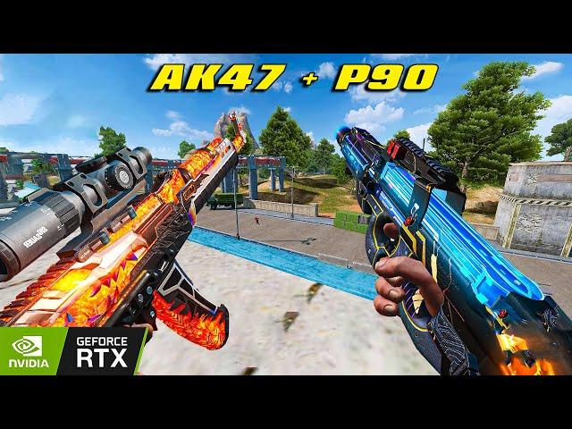 AK47 Hellhound + P90 random squad Blood strike max graphic