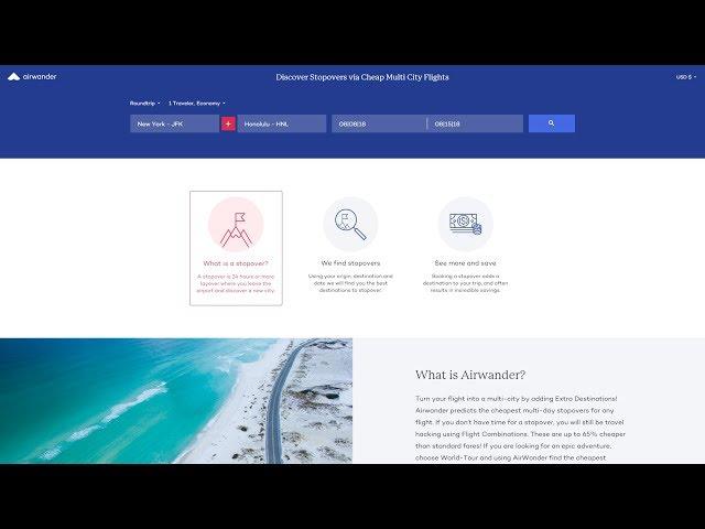 How to use Airwander V2  - Stopover Flight Search Engine