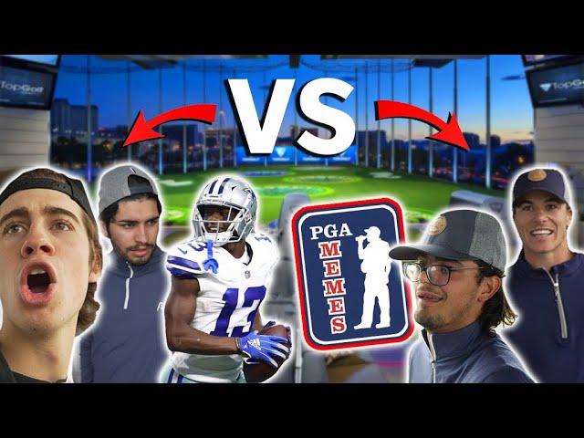 Epic 3v3 TopGolf Challenge W/ NFL Star Michael Gallup And PGA Memes