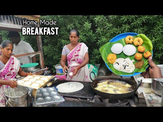 Early Morning BREAKFAST | EGG DOSA | IDLI-VADA | Indian StreetFood | Home Made breakfast #streetdosa