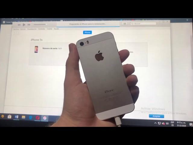 Desbloquear o Restaurar de Fabrica un IPhone 5s para quitar el patron.Funciona en iphone 5,SE, 6,6s