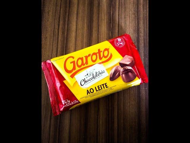 UNBOXING BARRA DE CHOCOLATE GIGANTE - 1 KG GAROTO CHOCOLATERIA - AO LEITE #Shorts #Garoto #Chocolate