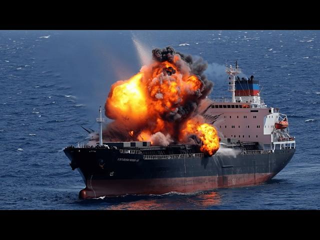 7 MINUTES AGO! Iranian cargo ships carrying 300,000 shells for Russia were sunk by a Ukrainian ambus