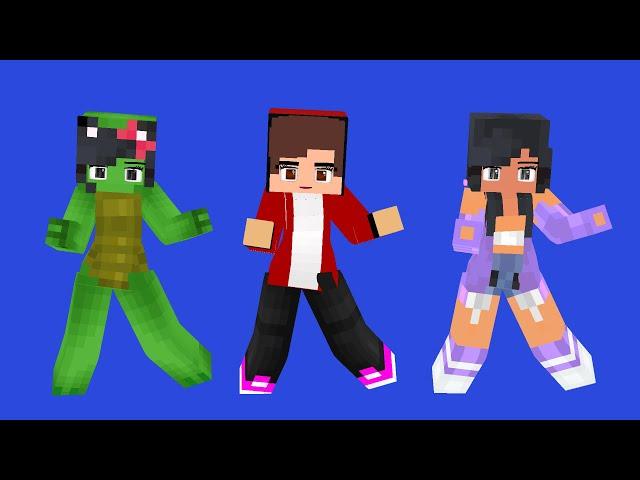 JUST DANCE NYA! ARIGATO MEME VILAIN APHMAU  JJ & MIKEY  01 - MINECRAFT ANIMATION #shorts