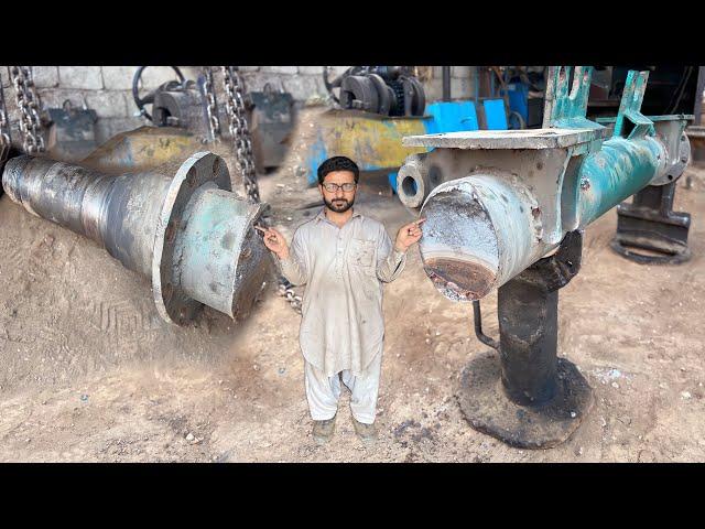 How to Repair a Broken Heavy Vehicle Trailer Axle || Trailer Solution Broken solid rear axle