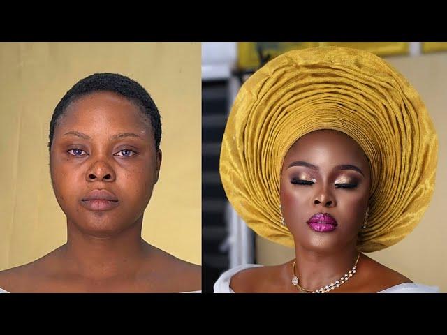 Detailed Makeup Tutorial | Bridal Makeup and Gele | Nigerian Bride #makeup