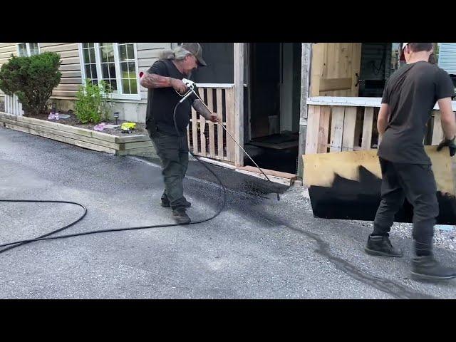 Professional Asphalt Spray Sealing: "Under The Deck Pt. 1"  Top Coats Pavement Maintenance