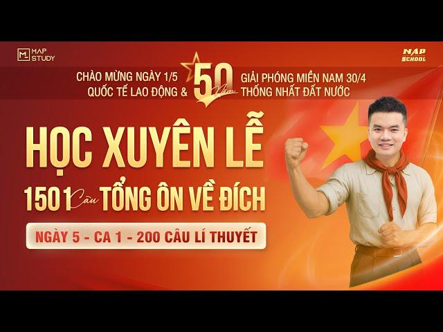 [Vật Lí 12 - Học Xuyên Lễ] 1501 Câu Lý Thuyết Tổng Ôn Về Đích - Ngày 5 - Ca 1 | Thầy VNA