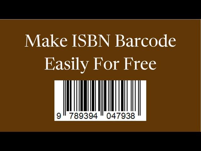 How to Create a Barcode for ISBN Number - Free ISBN Barcode Generator