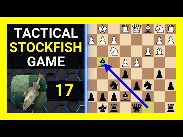 Tactical Stockfish 17 Chess Game, Spanish Game, Closed Variations, Bogoljubow Variation