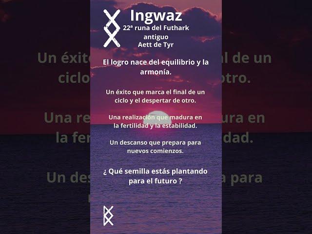  #consejo del #día : #ingwaz #runa del #logro, la #fertilidad y la #renovación