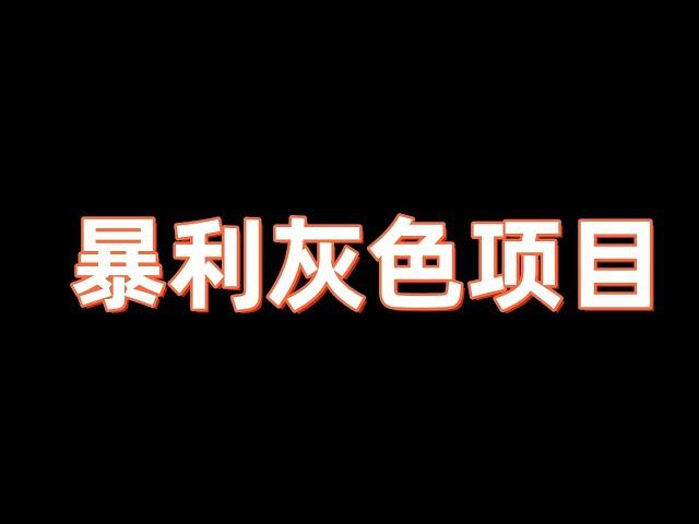 灰色项目一单5万0投资面授，灰色项目，灰色暴利项目，灰产项目，网赚项目。