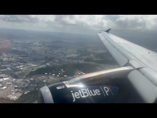 JetBlue Airbus A320 Sunny landing in San Juan, Puerto Rico