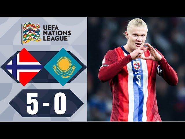 Norge vs Kasakhstan 5-0 Höjdpunkter | UEFA Nations League - 2024/2025