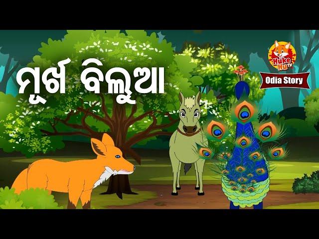 MURKHA  BILUA - ମୂର୍ଖ ବିଲୁଆ  | Odia Cartoon Story | ODIA GAPA | HUKE HU TV