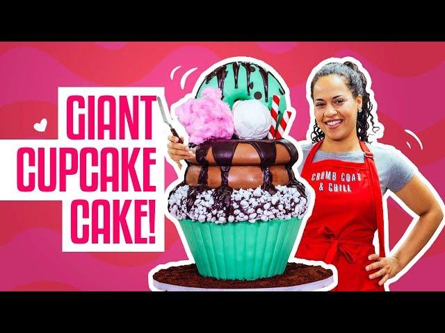 How To Make A GIANT CUPCAKE CAKE | THE SCRAN LINE & Yolanda Gampp | How To Cake It