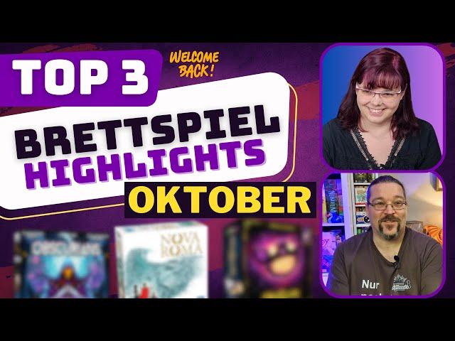  Brettspiel Hits Oktober 2024 • TOP 3 gespielte Spiele