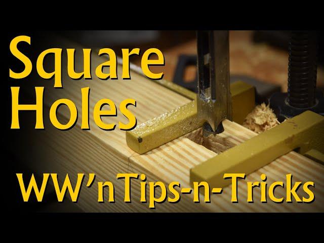 Square Holes from a Hollow Chisel Mortiser