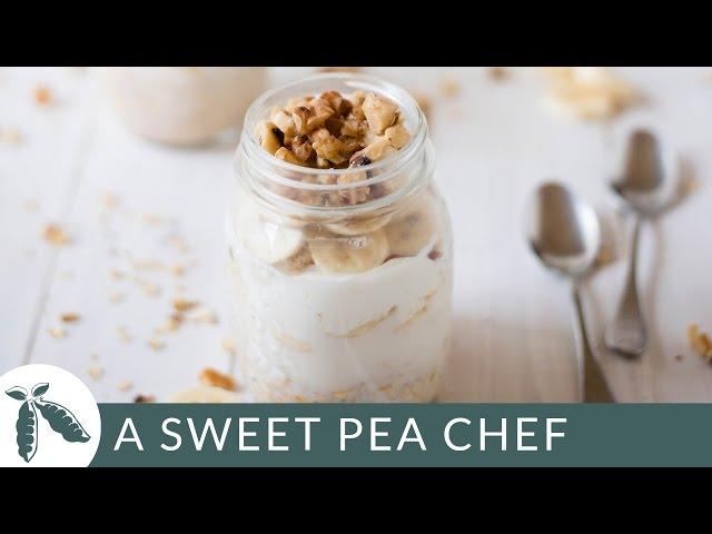 Banana Nut Overnight Oats With Walnuts | A Sweet Pea Chef