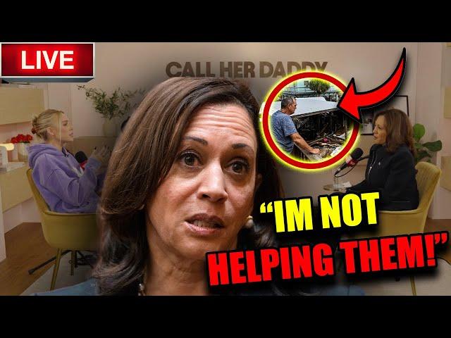 Kamala Harris ERUPTS After GETTING PRESSED For RECORDING S*X Podcast As Hurricane Victims SUFFER