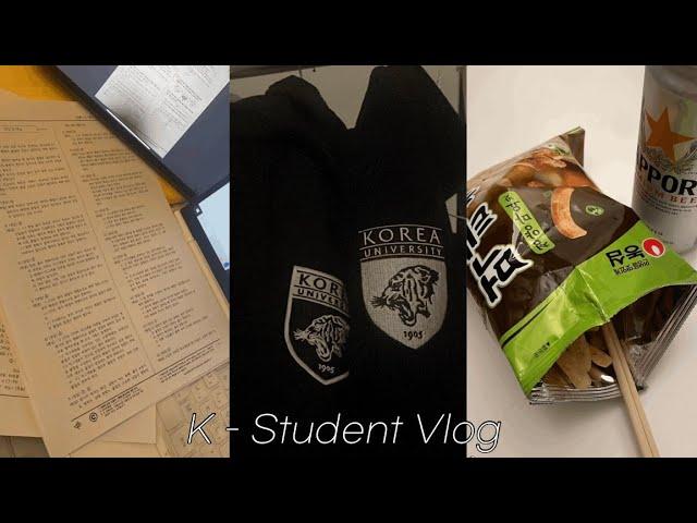 (Sub) Korea University Vlog | College Student | Korean Exchange Student | Exam Period | Engineering